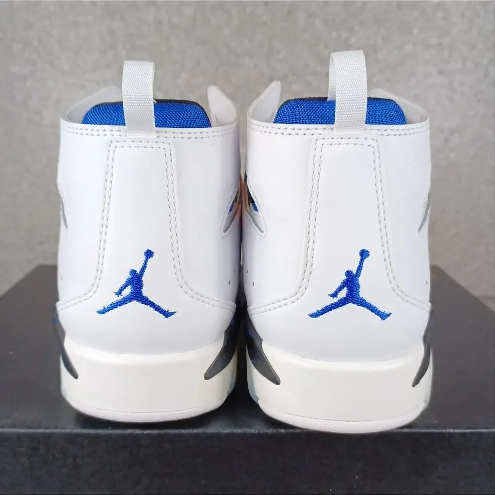 Nike Air Jordan Flight Club 91 White Hyper Royal Sneakers Shoes 7Y